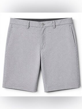 Travis Mathew Golf Shorts Gray Stripe Performance Stretch Casual 38
